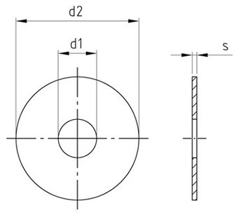 PODLOŽKA KAROSÉRIE M8x35x1,5 AN 81 5 kusov