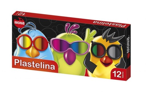 Plastelína 12 farieb Mona
