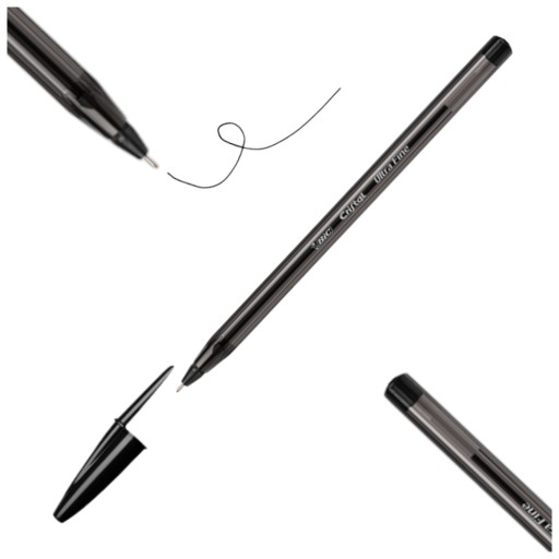 BIC čierne Cristal Exact ultra tenké guľôčkové pero