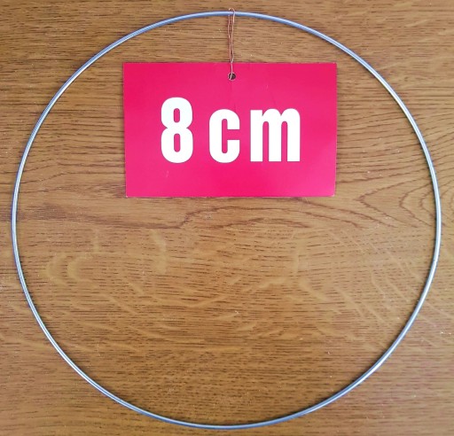 STRIEBORNÝ prsteň/ráfik pre lapače snov a makramé 8 cm