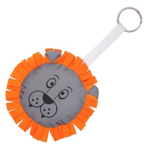 Reflexná kľúčenka maskot leva do detského batôžka