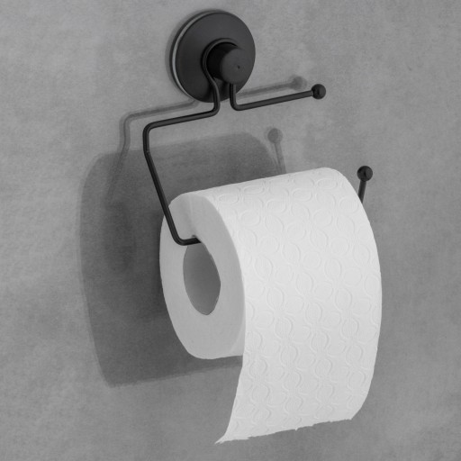 RÚČKA NA TOALETNÝ PAPIER, oceľ, ČIERNA