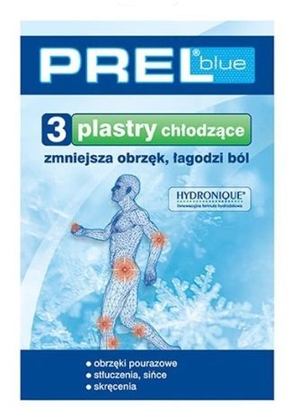 PREL BLUE Chladivá náplasť na bolesť a opuch, 3 kusy