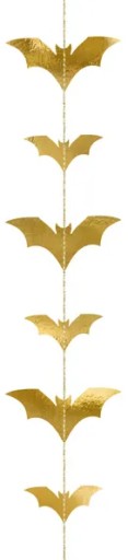 Zlatá girlanda BATS HALLOWEEN Dekorácia 1,5m