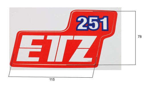 Samolepky samolepka obtisk MZ ETZ 251 samolepka