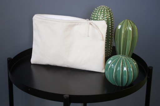 EKO bavlnená cestovná kozmetická taštička 25x16cm 220g s vrecúškom na zips