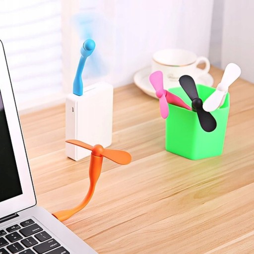 USB VENTILÁTOR SILIKÓNOVÝ VENTILÁTOR PRE LAPTOP, TELEFÓN, POČÍTAČ POWERBANK