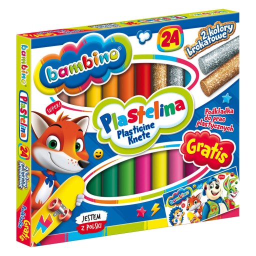BAMBINO PLASTICINE 24 FAREB zlatá strieborná + zdarma