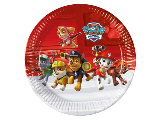 Narodeninové taniere Paw Patrol 8 ks
