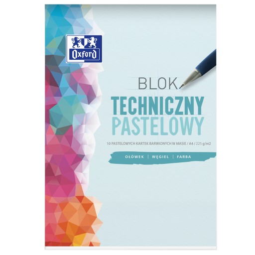 FAREBNÝ PASTEL TECHNICKÝ BLOK A4 10 LIST 225g OXFORD