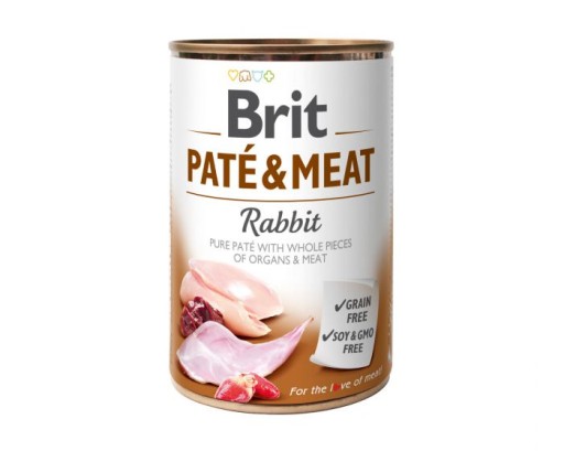 BRIT Paštéta & Meat Dog Králik 400g