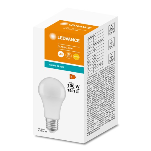 E27 A60 LED žiarovka 13W 100W 1521lm 2700K LEDVANCE