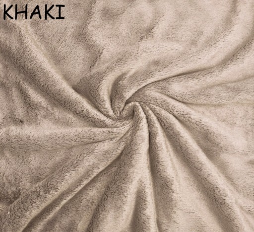 LuxTextil PLETENA MINKY, HLADKÁ (kožušina), šírka 160 cm, 300g KHAKI