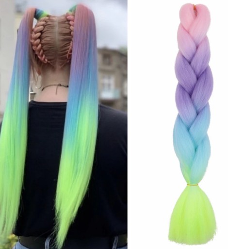 SYNTETICKÉ VLASY OMBRE BRIDGES ROVNÉ FAREBNÉ DREADS Braid K1