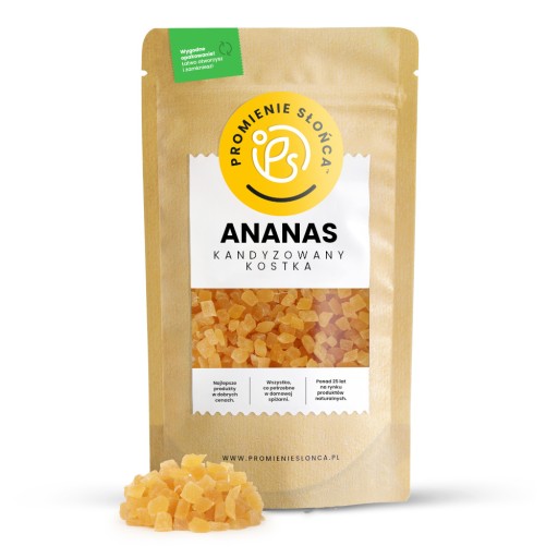 Prírodný kandizovaný ananás 500g KVALITNÉ KOCKY
