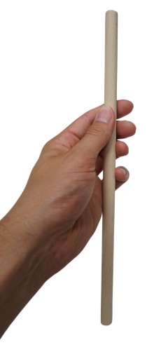 MACRAME TYČ DREVENÁ TYČ 12MM 30CM