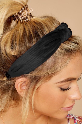 Turban sponka do vlasov, čierna