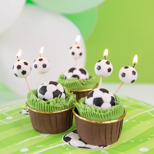 Pikery futbalové sviečky Narodeninová torta futbalistu Futbalové lopty 5 ks
