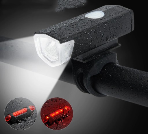 LED LAMPA NA BICYKEL PREDNÉ + ZADNÉ OSVETLENIE BICYKLA - CREE LED VÝKONNÉ