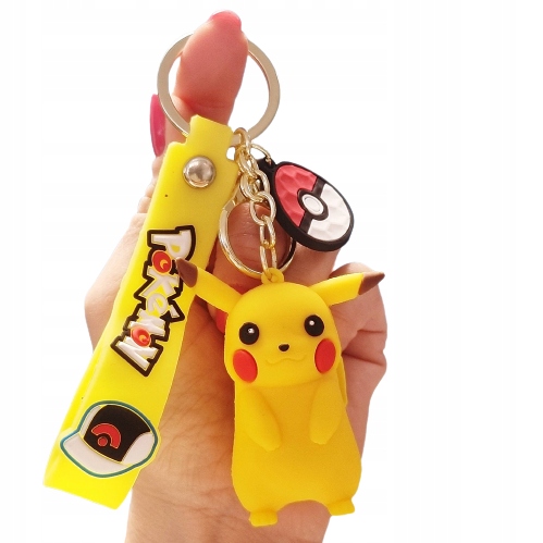 Kľúčenka Silikónová kľúčenka Pokémon Pikachu prívesok s príveskom na kľúče batoh