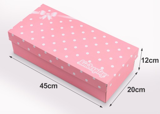 VEĽKÉ KARTÓNOVÉ DARČEKOVÉ BALENIE PRE BÁBIKU 45 cm