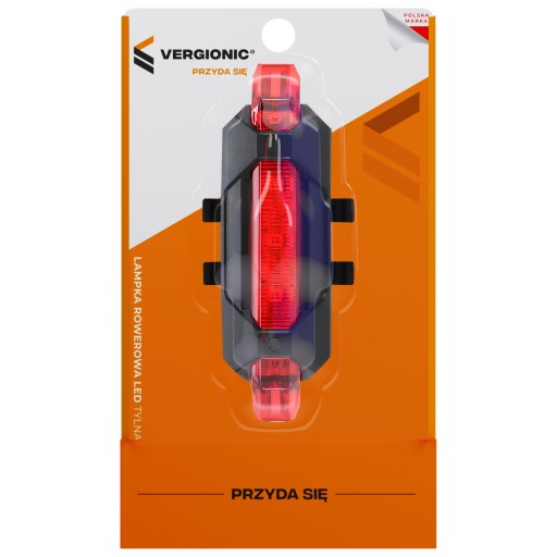 VÝKONNÁ LED ZADNÁ BICYKELOVÁ LAMPA 4 USB REŽIMY 110mAh VODOtesné IP44