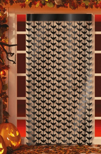 BATS čierny HALLOWEEN fóliový záves 1x2m