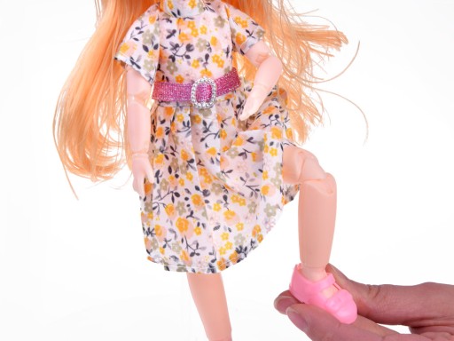 Krásna bábika bábika s pohyblivými končatinami dlhé vlasy 24 cm ZA4655