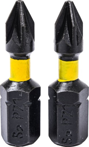 Nárazové bity s krížovou hlavou PZ1x25mm - 2 ks