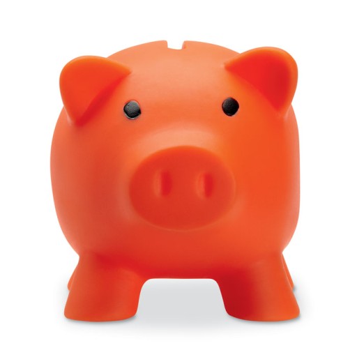 PRASIATKO Otváracie PVC oranžové 9x7x7cm na peniaze, mince