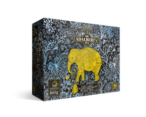 ADALBERT'S Cejlónsky ČIERNY ČAJ EARL GREY PREMIUM 80 Vrecúšok