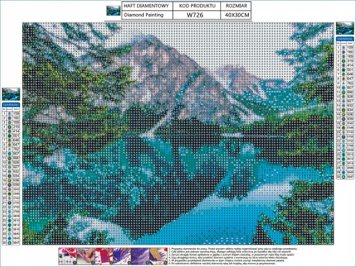 Diamantové vyšívanie SET MOUNTAIN LANDSCAPE Diamantová maľba 5D PAINTINGS Scrapbook