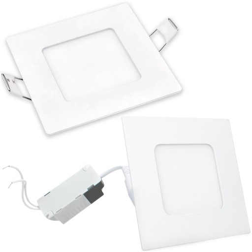 VÝKONNÉ ZÁPUSTNÉ STROPNÉ LAMPA, STROPNÉ SVETLO Štvorcové, NEUTRÁLNE, 3W