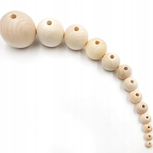 Korálky drevené guličky DIY handicraft 12mm 50ks