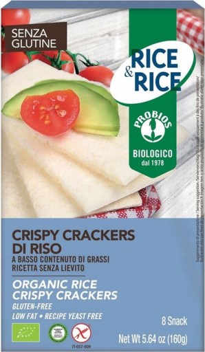 BIO RYŽOVÝ chrumkavý chlieb so zníženým obsahom tuku, BEZLEPKU 160g