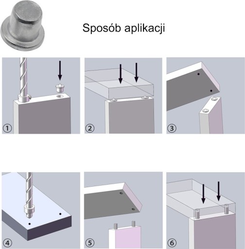 Značky na pripevnenie drevených hmoždiniek, 8 ks