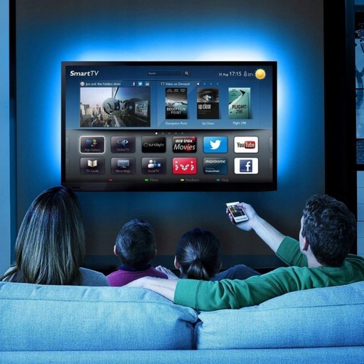 FAREBNÝ LED TV USB RGB PÁSOK LED PODSVIETENIE 5V + DIAĽKOVÉ OVLÁDANIE LED 2M