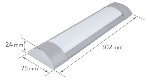 TENKÝ POVRCHOVÝ LED PANEL 10W 0,3M 3000K ŠEDÝ STROPNÝ SVETLÁMKY
