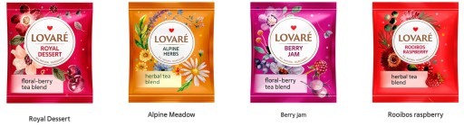 LOVARE Assorted Flower Tea Sada kvetinových čajov 4 príchute 32 sáčkov 2 g