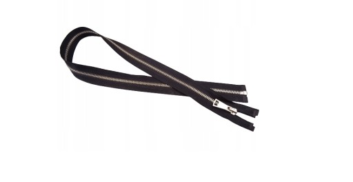 Zámok, kovový zips, 5 chróm, 80 cm