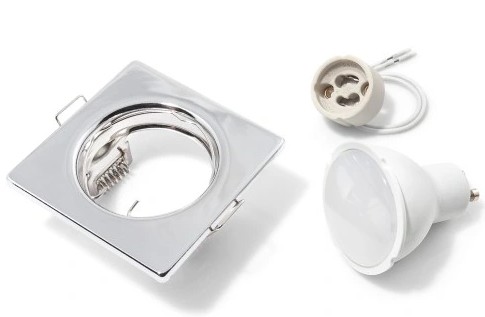 SADA HALOGEN CHROMOV SVET + LED ZIAROVKA 5W + GU10 3000K