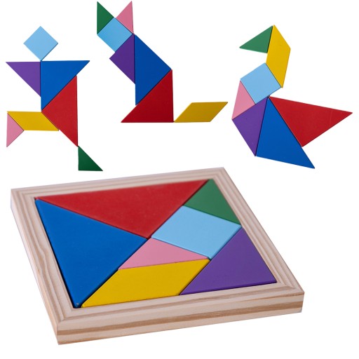Drevené puzzle - Tangram