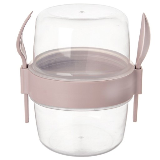 LUNCHBOX nádoba na jogurtový müsli ovocný šalát + príbor 370 ml
