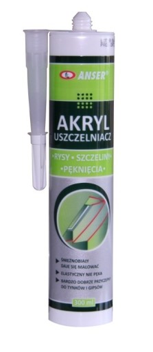 Akrylový biely akrylový tmel 300ml Anser