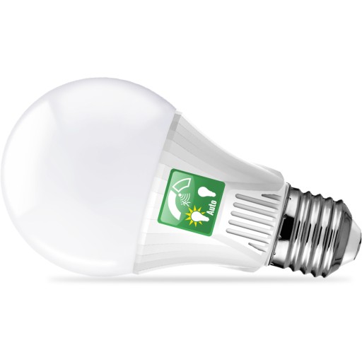 E27 9W LED ŽIAROVKA S POHYBOVÝM A SÚMRAKOVÝM SNÍMAČOM
