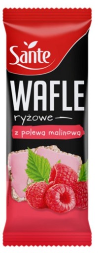 Ryžové oblátky s malinovou polevou Sante 66g x 4 bal