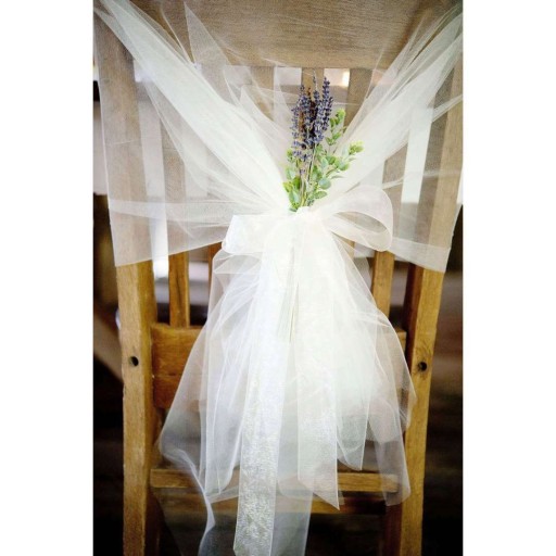 Organza BIELA trblietavá HLADKÁ dekorácia stola prijímanie svadba 16x900 cm