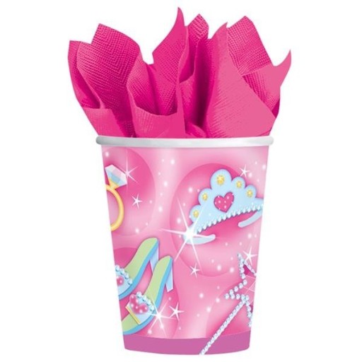 PAPIEROVÝ POHÁR RUŽOVÝ PRINCESS 266 ML