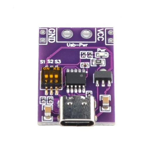 USB DIP prepínač PD/QC Trigger 5V 9V 12V 15V 20V 3A