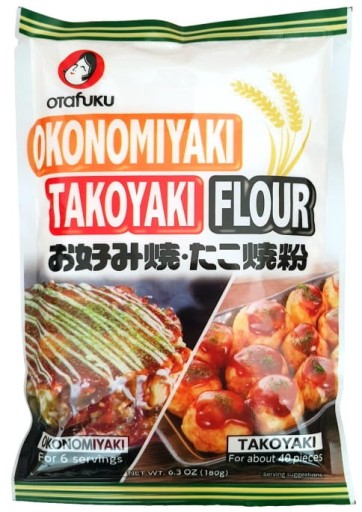 Japonská múčna zmes pre japonské Okonomiyaki Takoyaki 180g OTAFUKU